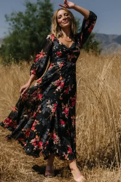 Fashion Baltic Born Estefania Maxi Dress | Black Floral BlackFloral