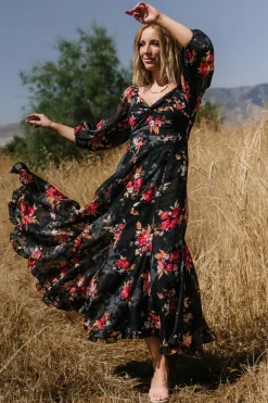 Fashion Baltic Born Estefania Maxi Dress | Black Floral BlackFloral