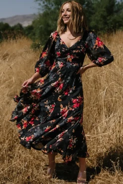 Fashion Baltic Born Estefania Maxi Dress | Black Floral BlackFloral