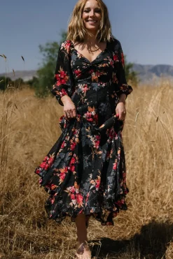 Fashion Baltic Born Estefania Maxi Dress | Black Floral BlackFloral