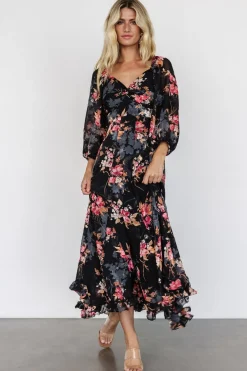Fashion Baltic Born Estefania Maxi Dress | Black Floral BlackFloral