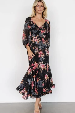 Fashion Baltic Born Estefania Maxi Dress | Black Floral BlackFloral