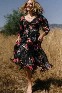 Fashion Baltic Born Estefania Maxi Dress | Black Floral BlackFloral