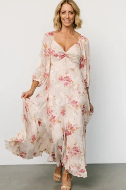 New Baltic Born Estefania Maxi Dress | Blush + Pink Floral Blush+PinkFloral