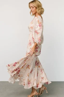 New Baltic Born Estefania Maxi Dress | Blush + Pink Floral Blush+PinkFloral