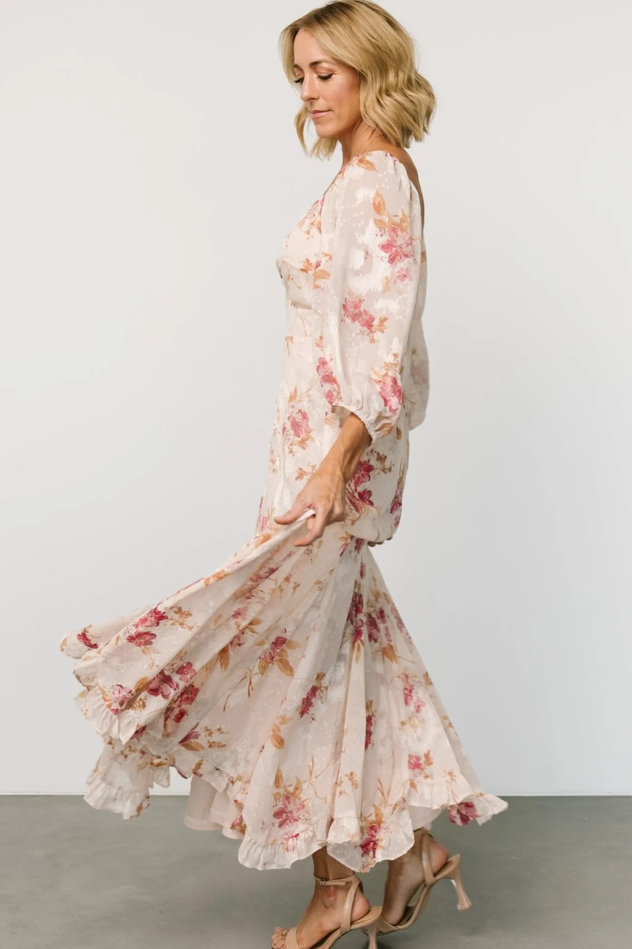 New Baltic Born Estefania Maxi Dress | Blush + Pink Floral Blush+PinkFloral