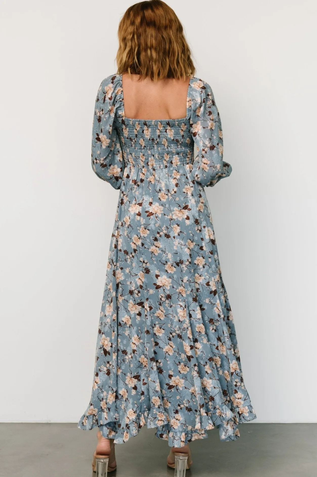 Discount Baltic Born Estefania Maxi Dress | Blue + Peach Floral Blue+PeachFloral