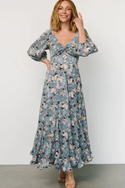 Discount Baltic Born Estefania Maxi Dress | Blue + Peach Floral Blue+PeachFloral