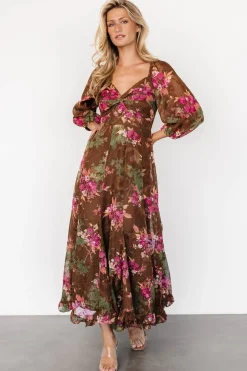 Hot Baltic Born Estefania Maxi Dress | Brown Floral BrownFloral