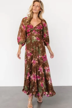 Hot Baltic Born Estefania Maxi Dress | Brown Floral BrownFloral