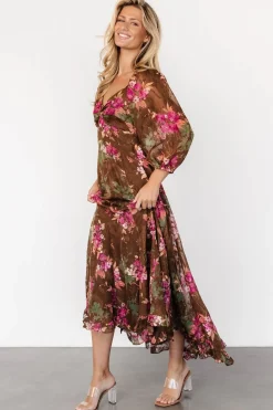 Hot Baltic Born Estefania Maxi Dress | Brown Floral BrownFloral