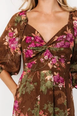 Hot Baltic Born Estefania Maxi Dress | Brown Floral BrownFloral