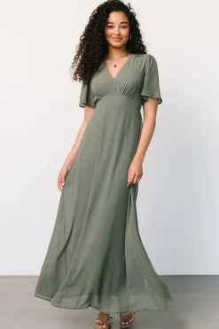 Discount Baltic Born Esti Maxi Dress | Dark Sage DarkSage