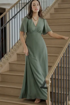 Discount Baltic Born Esti Maxi Dress | Dark Sage DarkSage