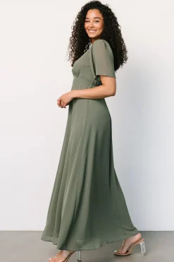 Discount Baltic Born Esti Maxi Dress | Dark Sage DarkSage