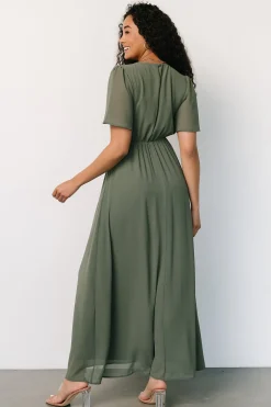 Discount Baltic Born Esti Maxi Dress | Dark Sage DarkSage