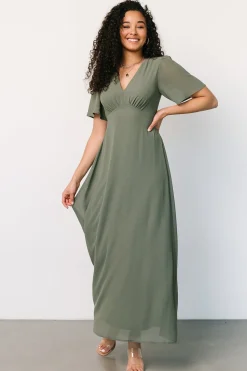 Discount Baltic Born Esti Maxi Dress | Dark Sage DarkSage