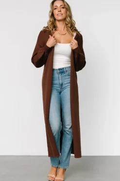 Outlet Baltic Born Ethel Long Cardigan | Dark Brown DarkBrown