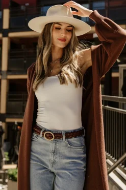 Outlet Baltic Born Ethel Long Cardigan | Dark Brown DarkBrown