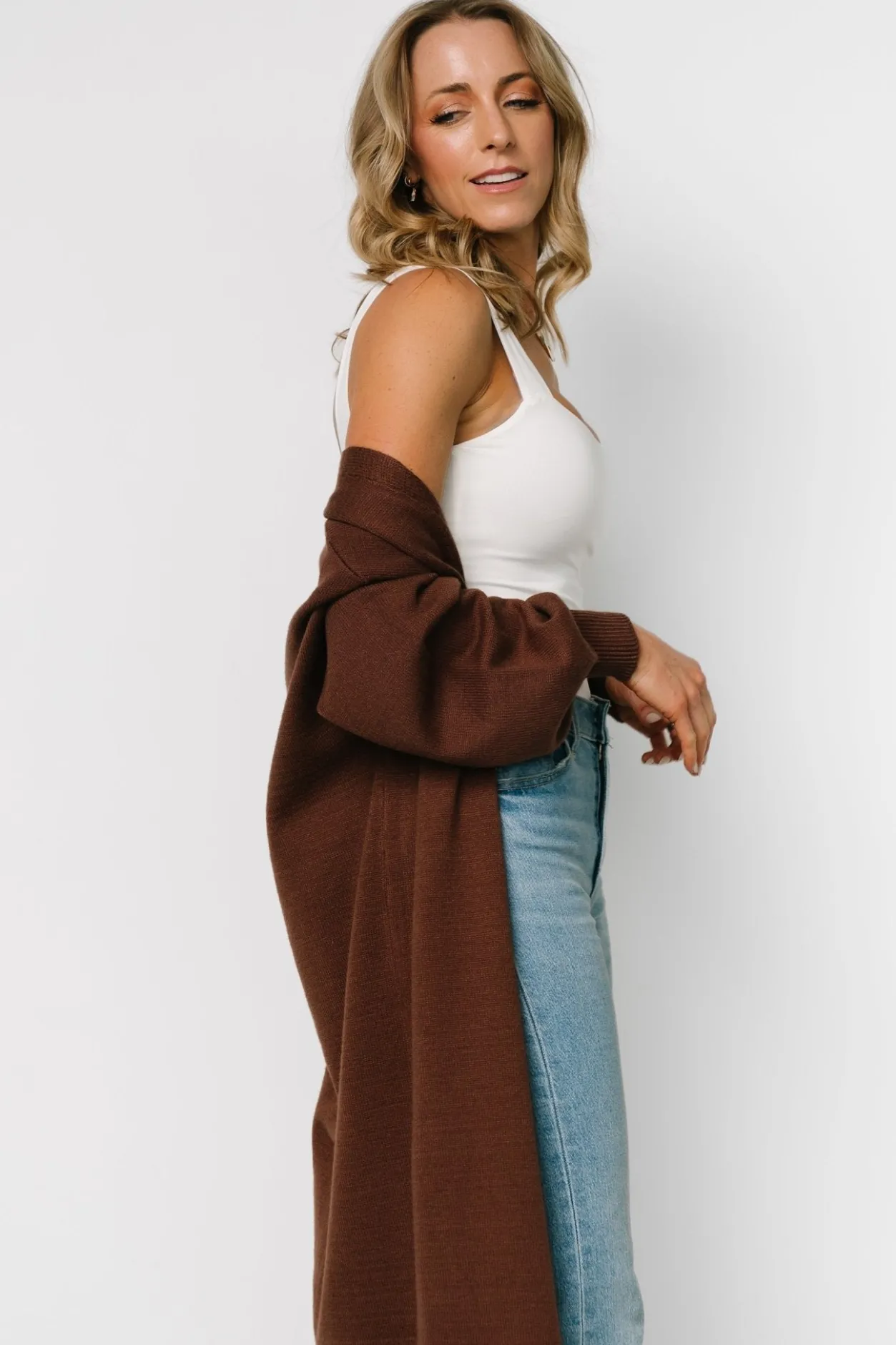 Outlet Baltic Born Ethel Long Cardigan | Dark Brown DarkBrown
