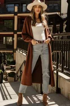 Outlet Baltic Born Ethel Long Cardigan | Dark Brown DarkBrown