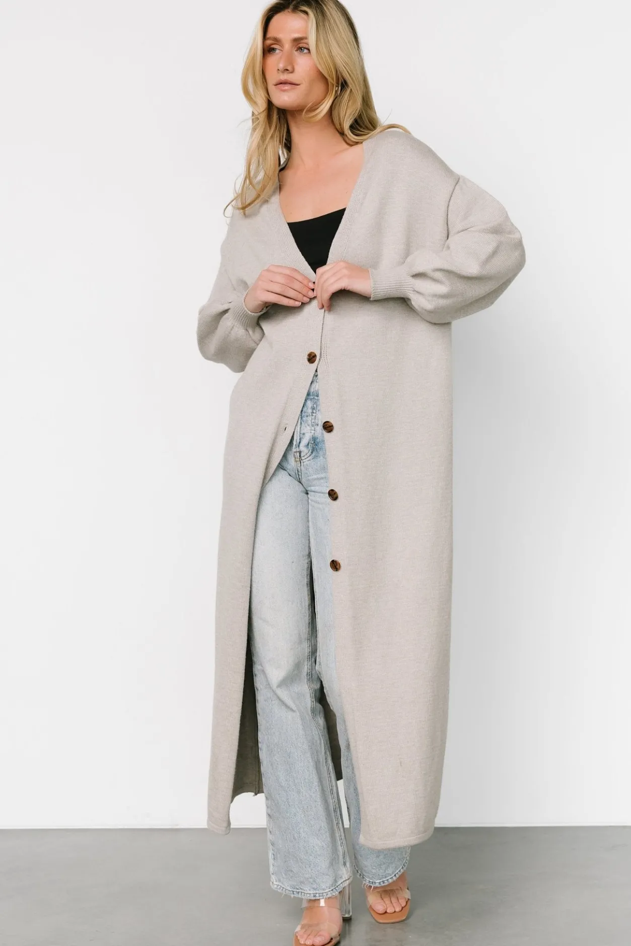 Best Baltic Born Ethel Long Cardigan | Gray
