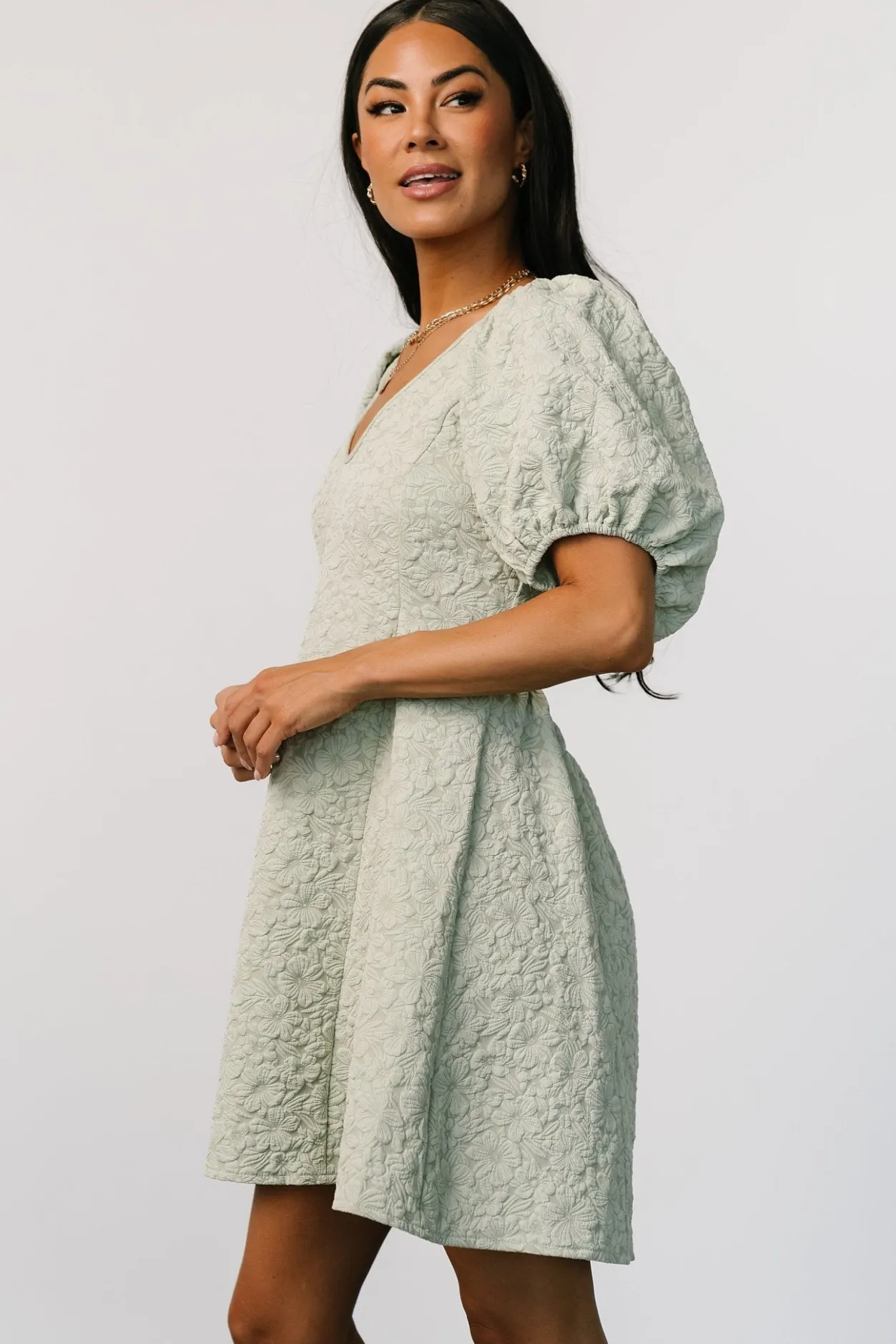 Hot Baltic Born Eulalie Mini Dress | Sage