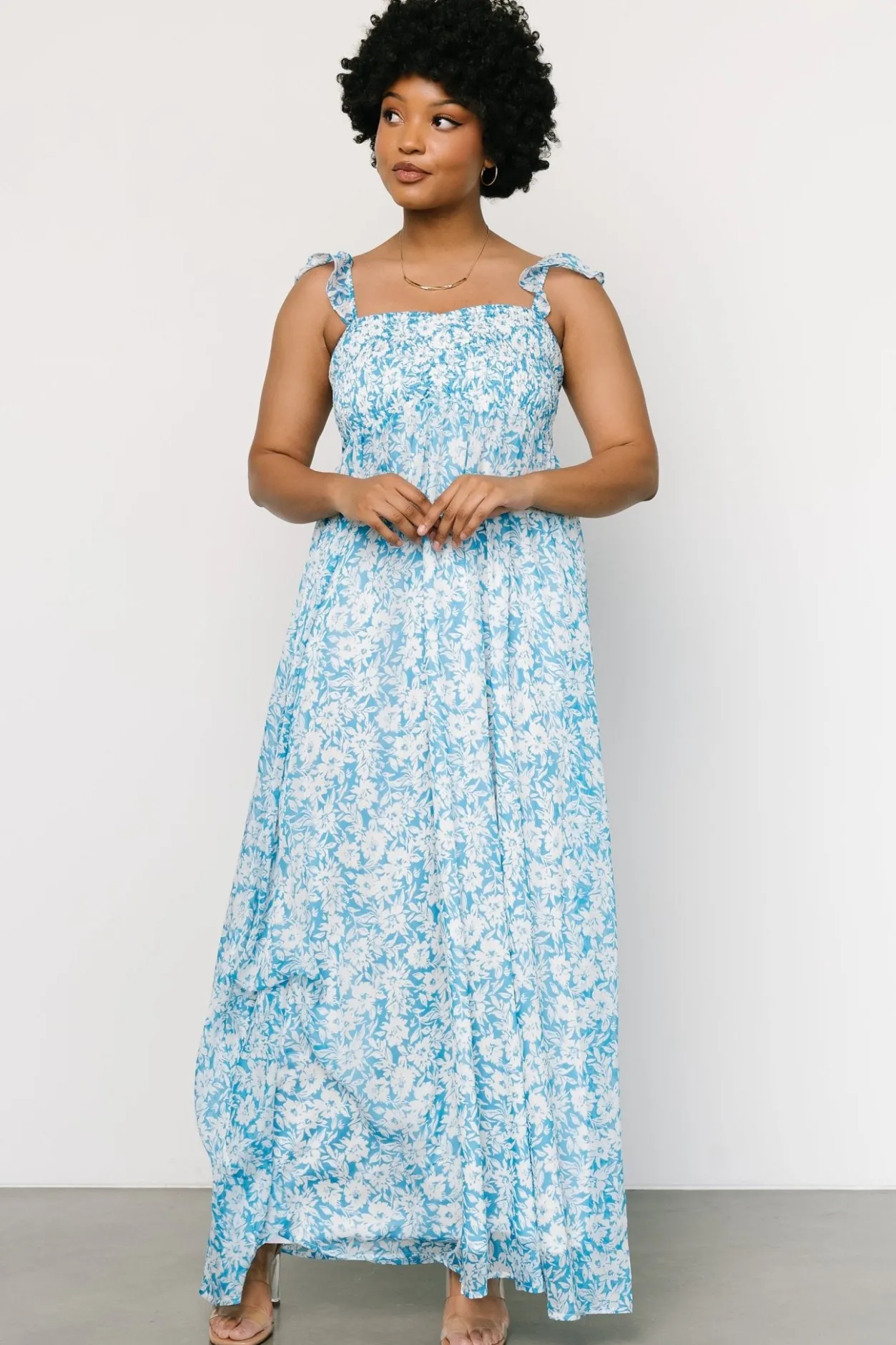 Outlet Baltic Born Evanthe Maxi Dress | Blue + White Floral Blue+WhiteFloral