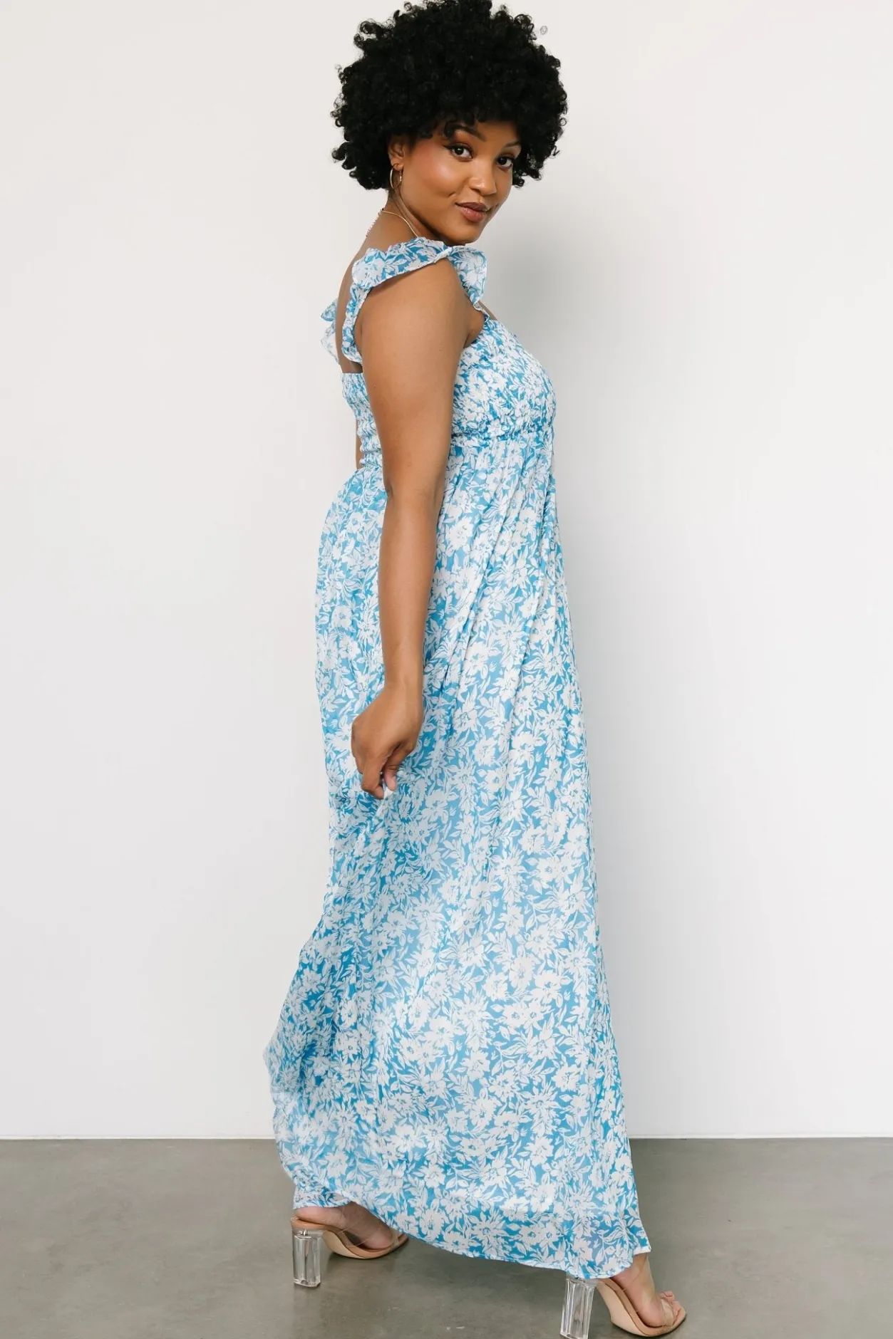 Outlet Baltic Born Evanthe Maxi Dress | Blue + White Floral Blue+WhiteFloral