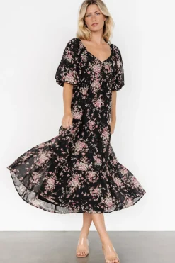 Fashion Baltic Born Evelette Dress | Black + Mauve Floral Black+MauveFloral