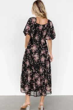 Fashion Baltic Born Evelette Dress | Black + Mauve Floral Black+MauveFloral