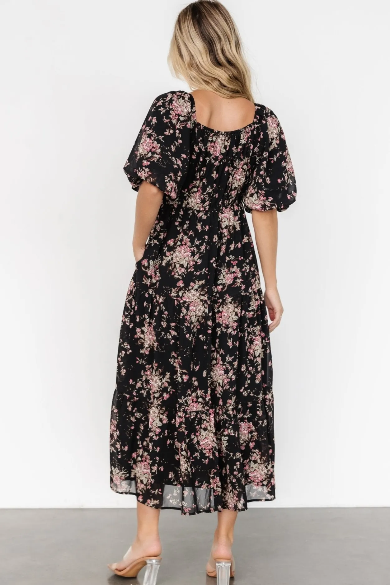 Fashion Baltic Born Evelette Dress | Black + Mauve Floral Black+MauveFloral