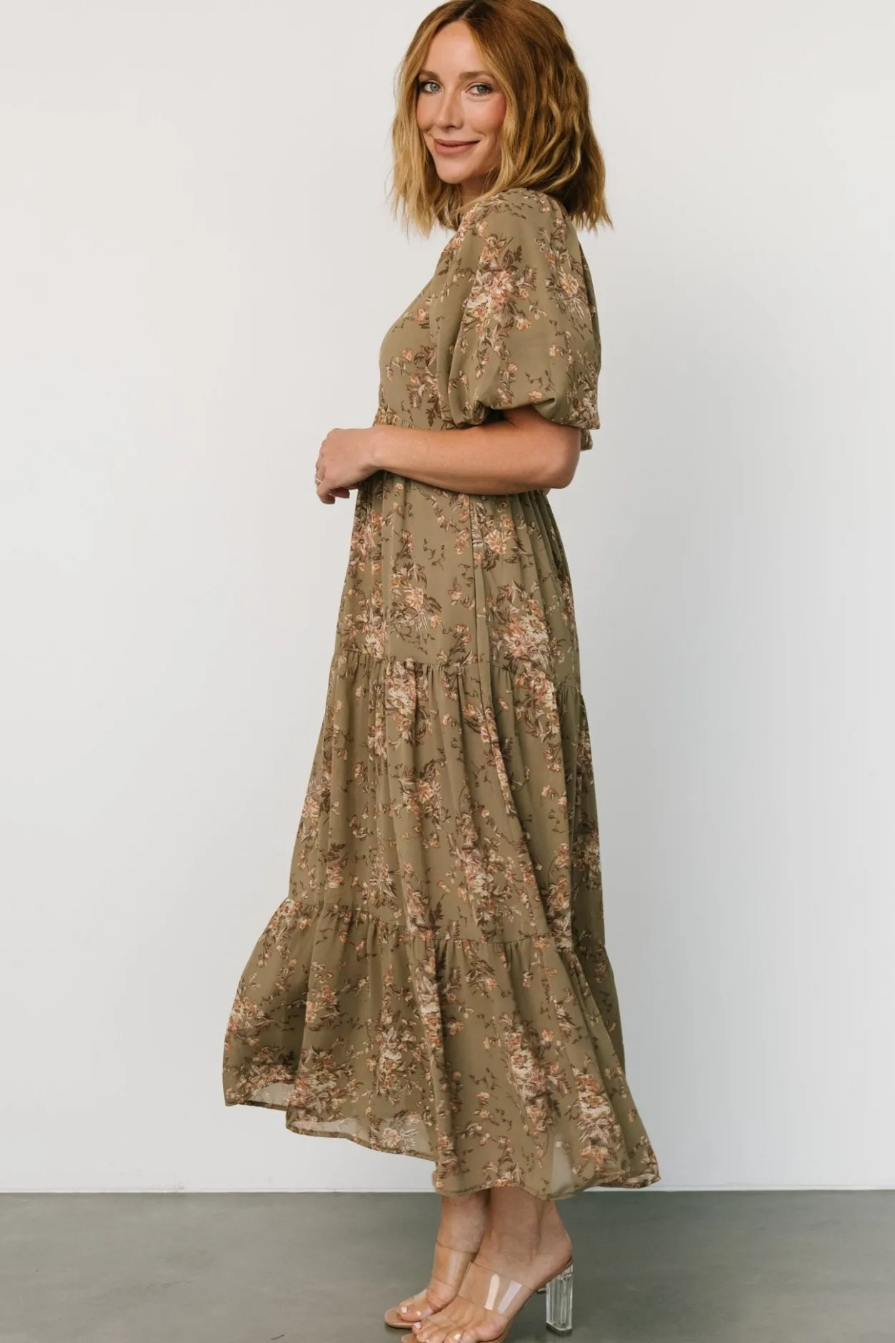 Sale Baltic Born Evelette Dress | Olive Floral OliveFloral