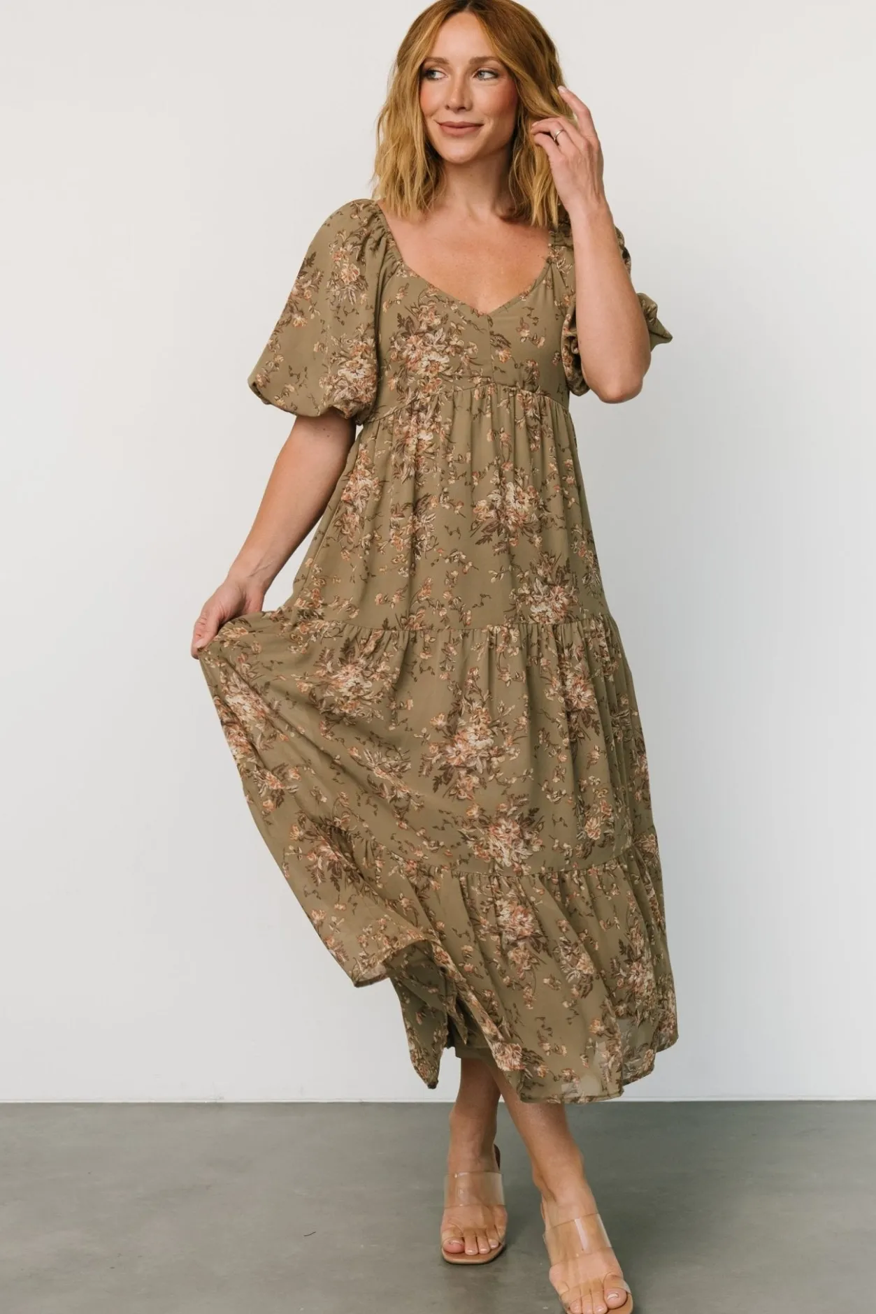 Sale Baltic Born Evelette Dress | Olive Floral OliveFloral
