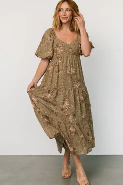 Sale Baltic Born Evelette Dress | Olive Floral OliveFloral