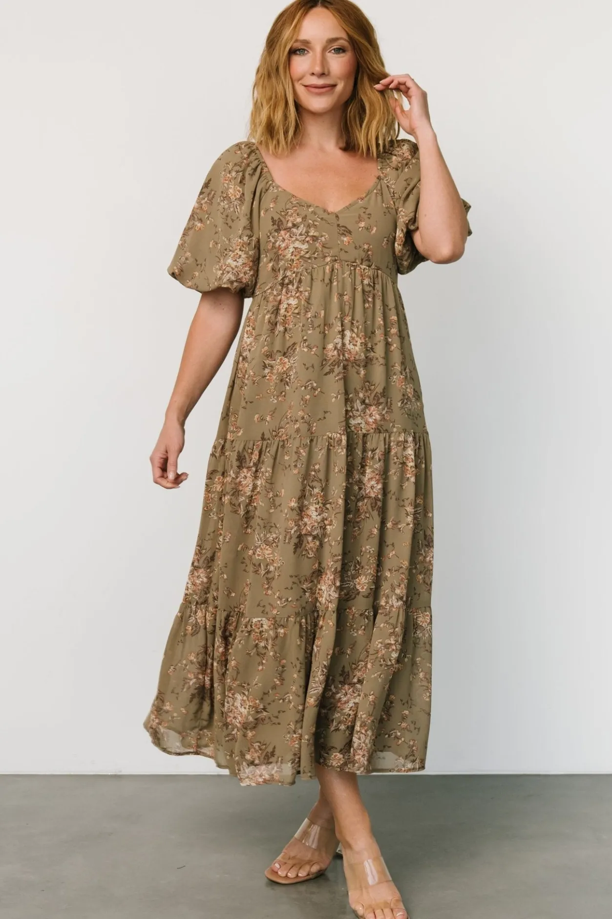 Sale Baltic Born Evelette Dress | Olive Floral OliveFloral