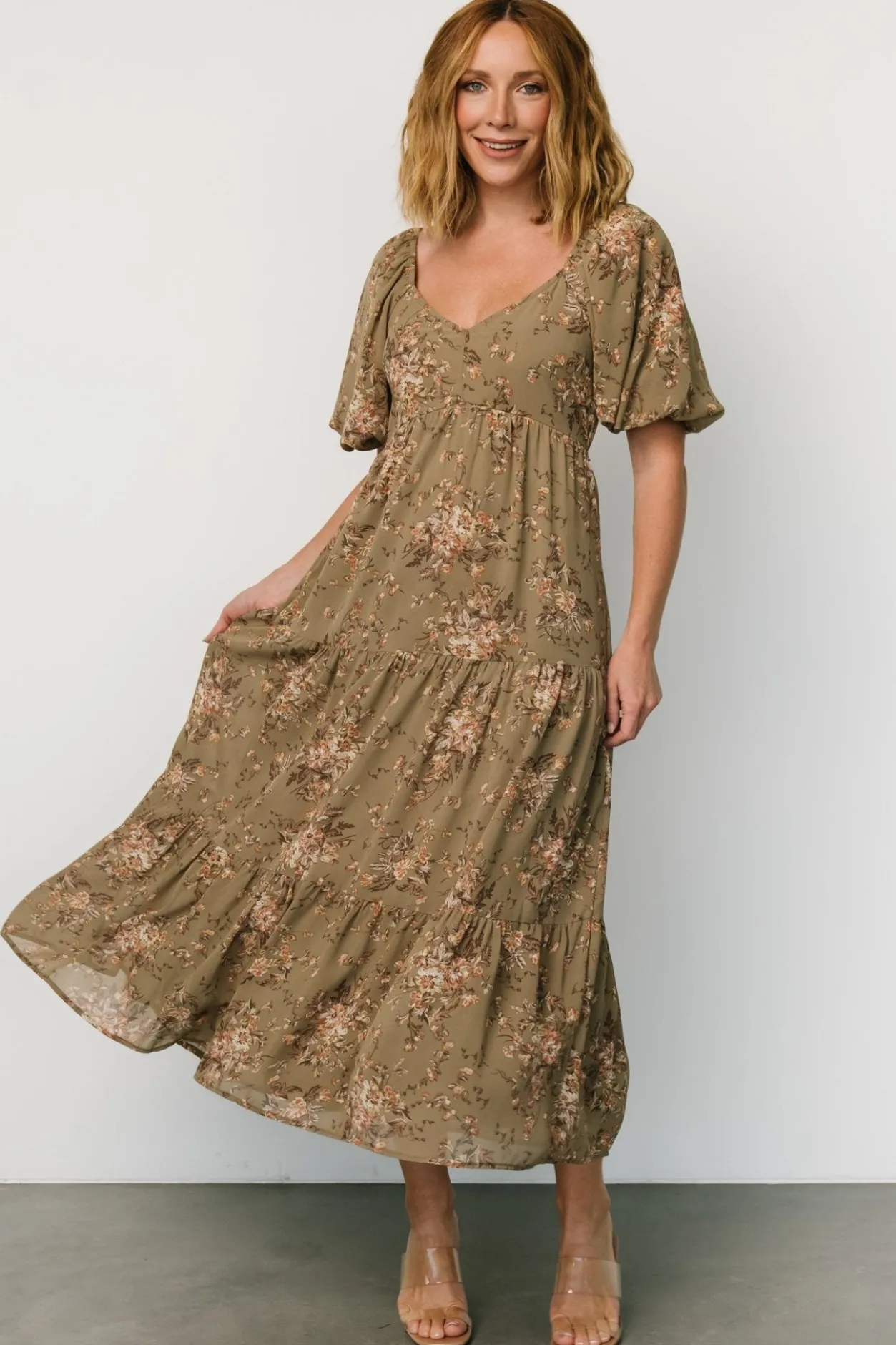 Sale Baltic Born Evelette Dress | Olive Floral OliveFloral