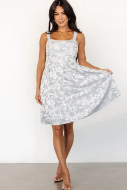 Online Baltic Born Eveline Short Dress | Light Blue + Pearl LightBlue+Pearl