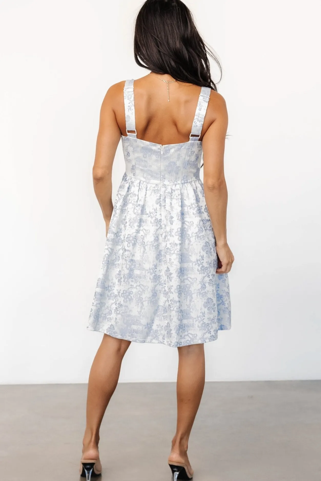 Online Baltic Born Eveline Short Dress | Light Blue + Pearl LightBlue+Pearl
