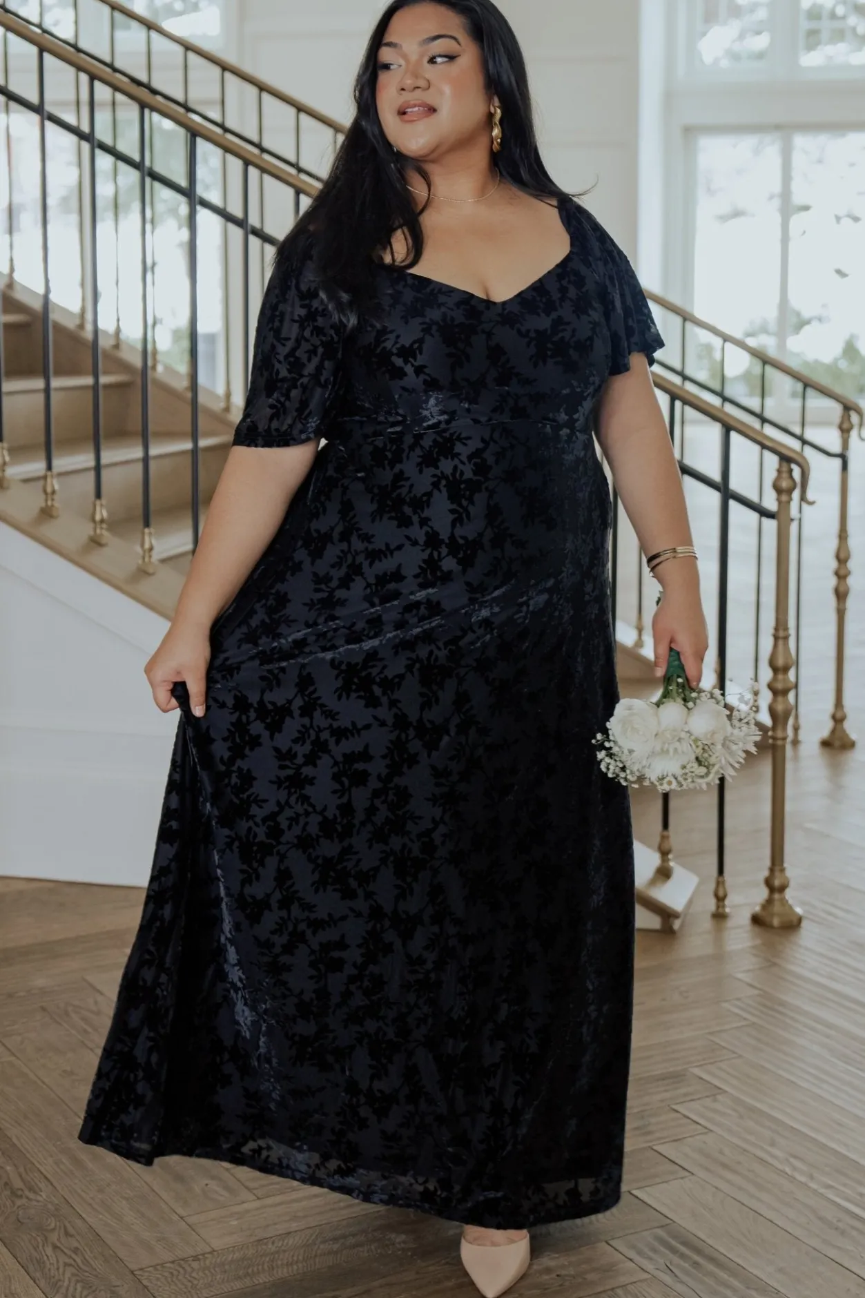 Clearance Baltic Born Everley Velvet Maxi Dress | Black