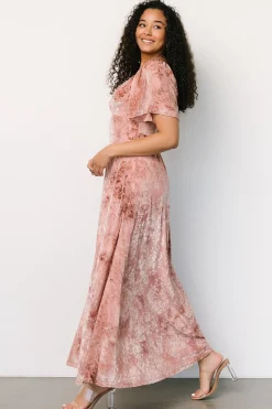 Fashion Baltic Born Everley Velvet Maxi Dress | Blush