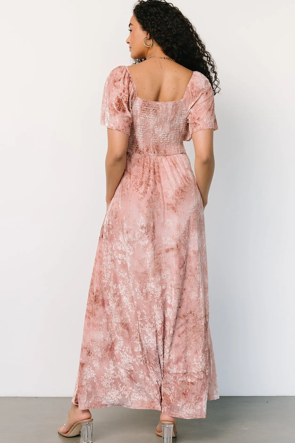 Fashion Baltic Born Everley Velvet Maxi Dress | Blush