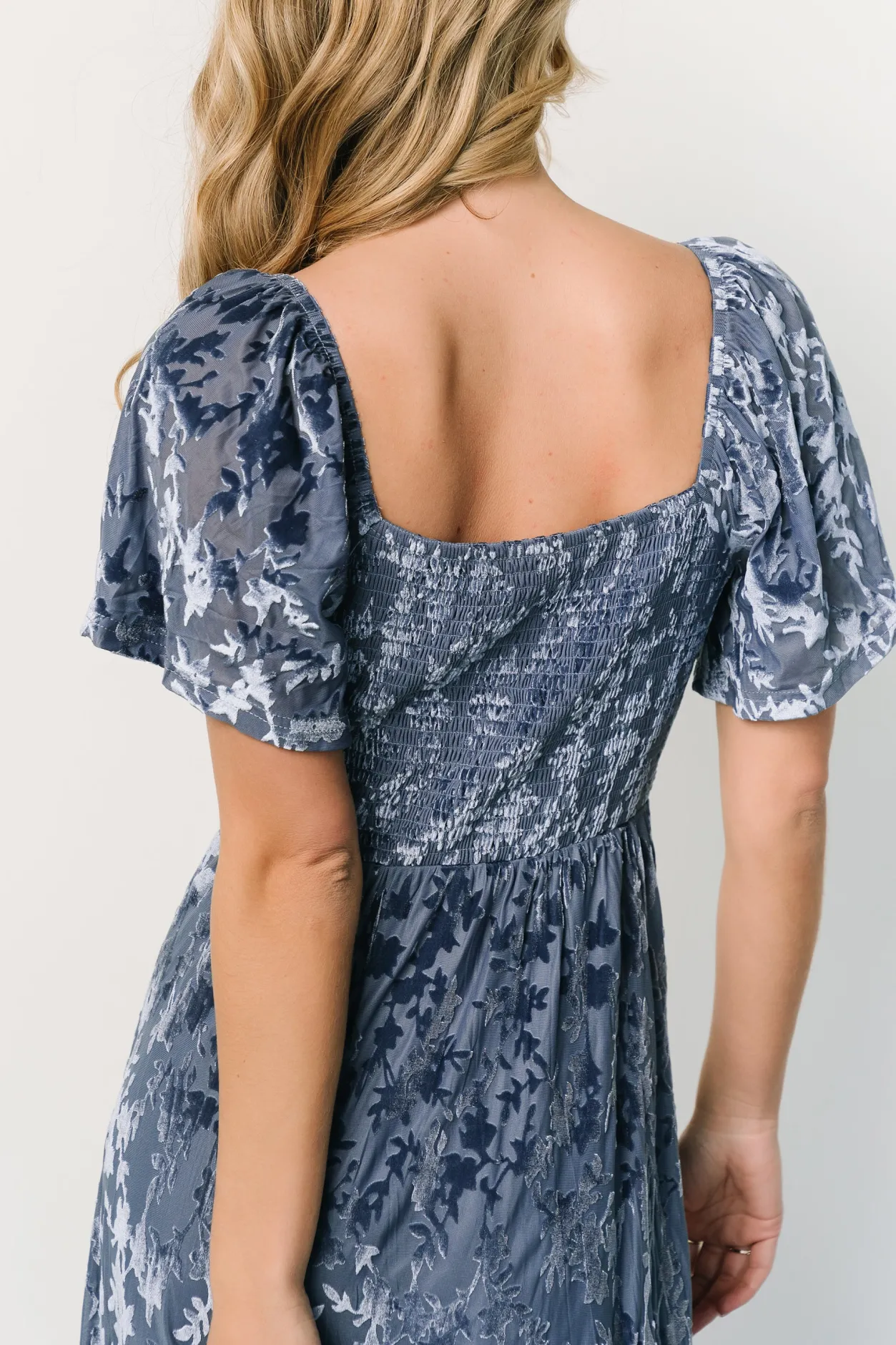 Online Baltic Born Everley Velvet Maxi Dress | Whisper Blue WhisperBlue