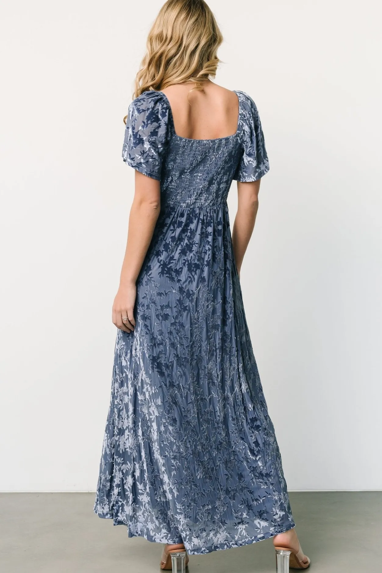 Online Baltic Born Everley Velvet Maxi Dress | Whisper Blue WhisperBlue