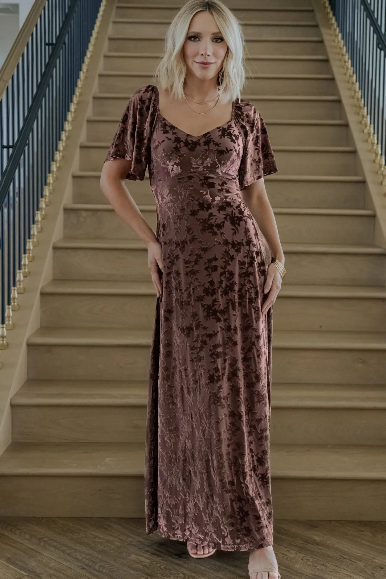 Outlet Baltic Born Everley Velvet Maxi Dress | Espresso