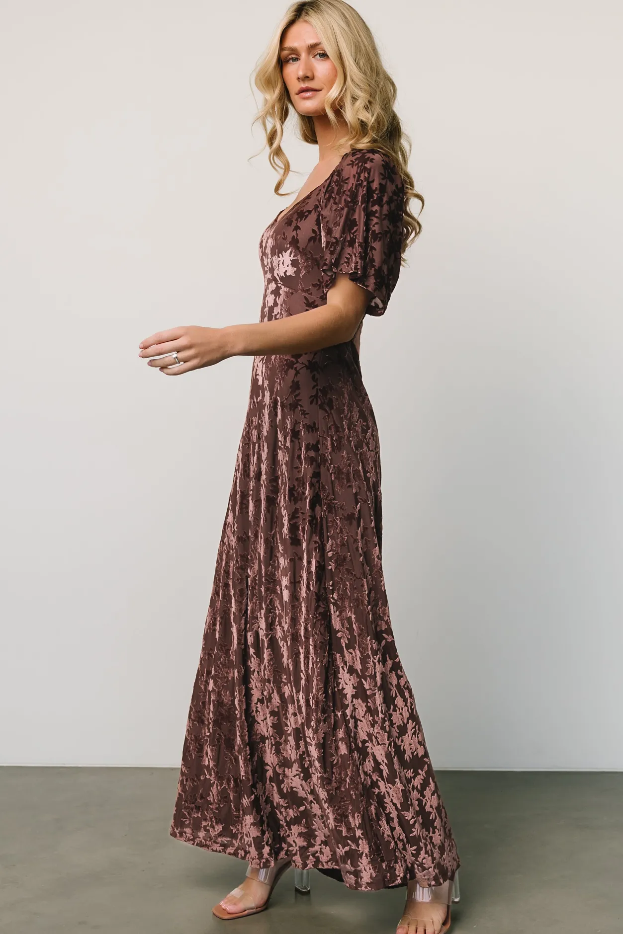 Outlet Baltic Born Everley Velvet Maxi Dress | Espresso