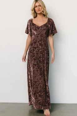 Outlet Baltic Born Everley Velvet Maxi Dress | Espresso