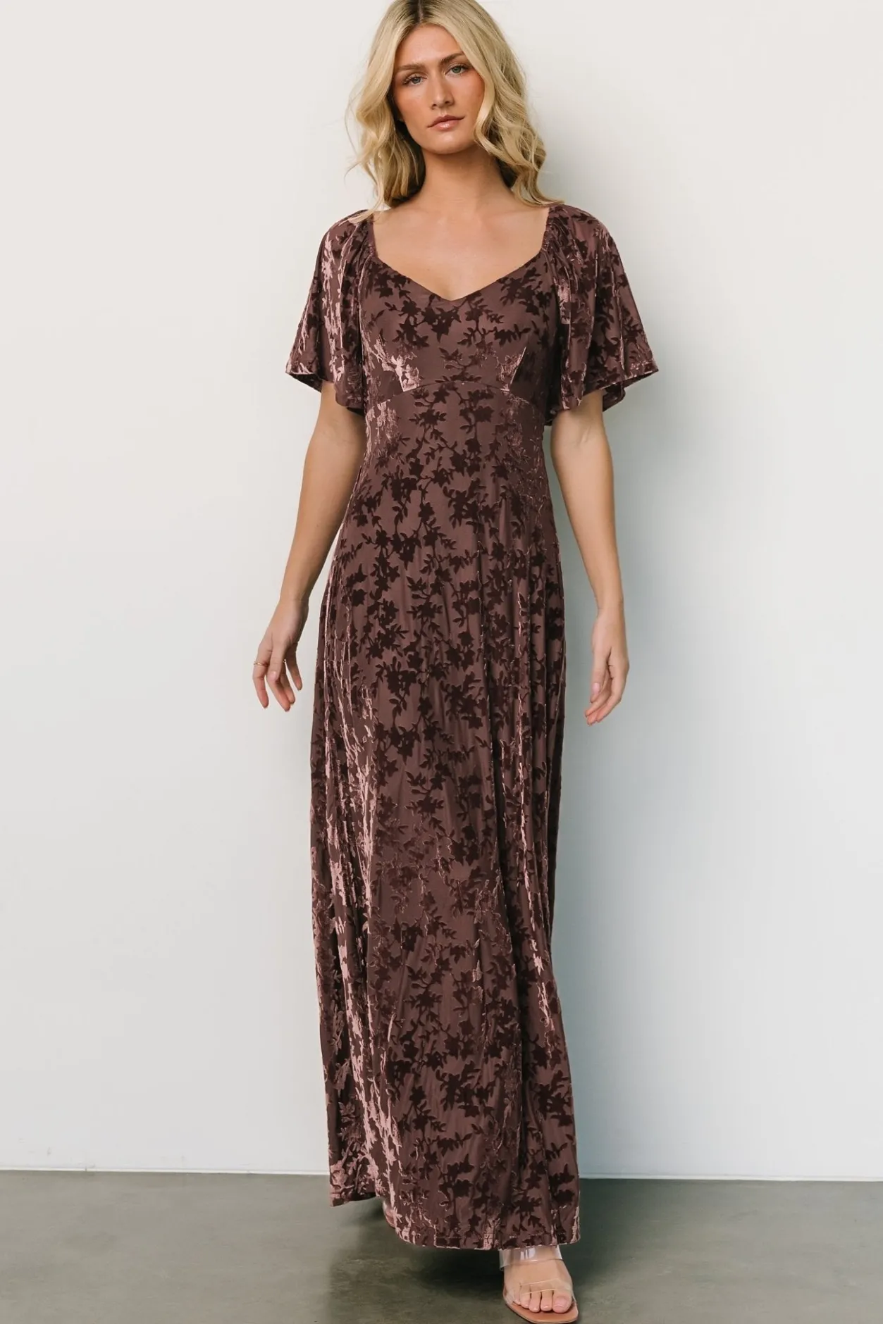 Outlet Baltic Born Everley Velvet Maxi Dress | Espresso