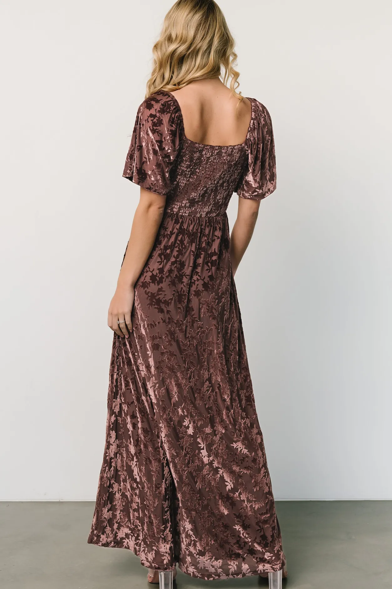 Outlet Baltic Born Everley Velvet Maxi Dress | Espresso