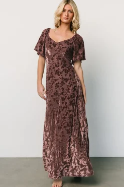 Outlet Baltic Born Everley Velvet Maxi Dress | Espresso